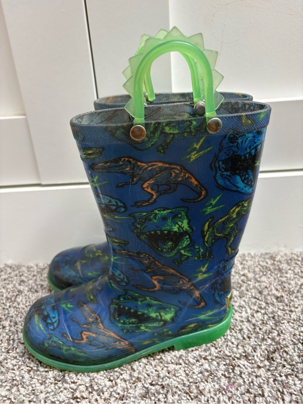 Western Chief Dinosaur Pull On Rainboots Size 11c